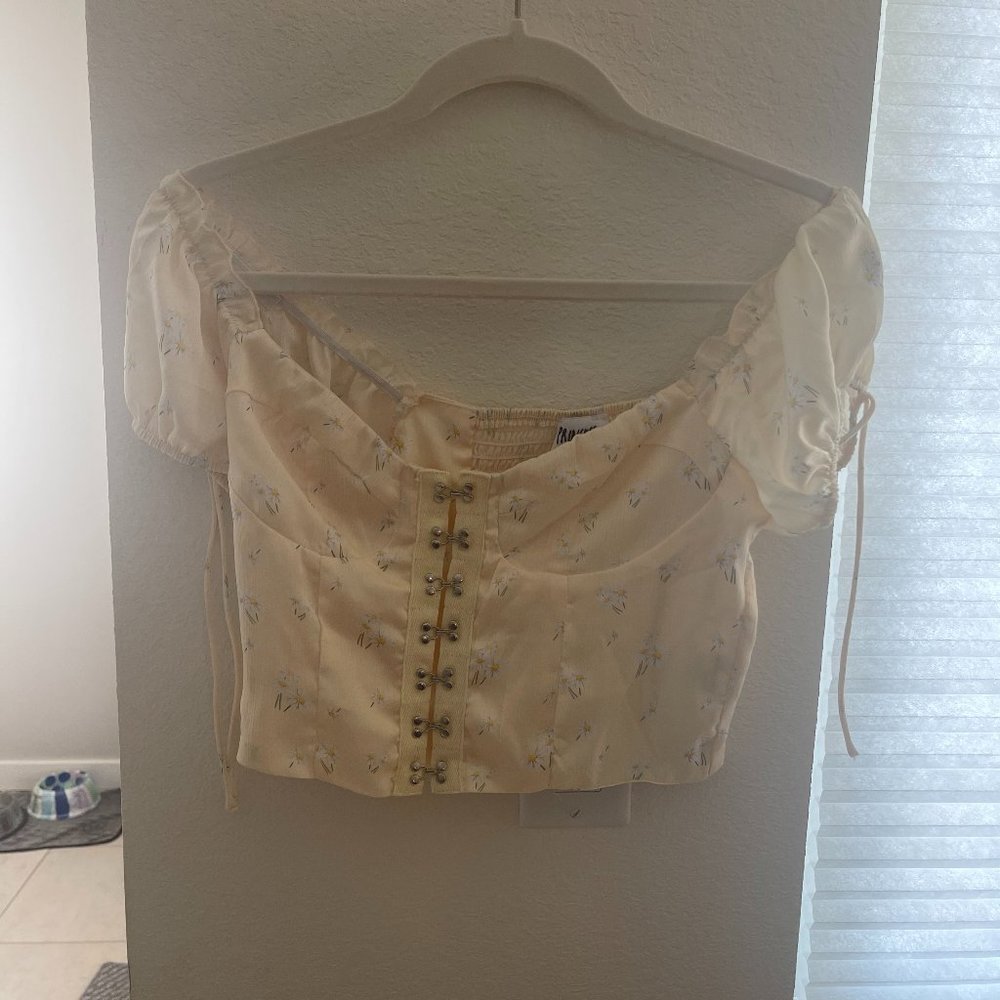 Princess Polly yellow corset / bustier top